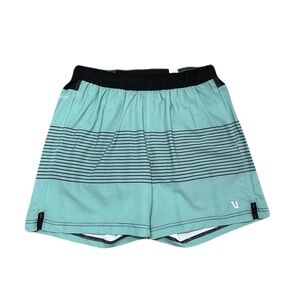 Vuori Shorts Mens Medium Rush Green Running Stretch Lined Performance 6 Inch